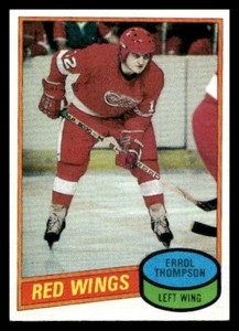 1980 Topps #234 Errol Thompson Detroit Red Wings  Hockey card