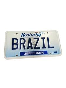 Kentucky Nummernschild Jefferson Unbridled Spirit "BRASILIEN" Druck - Bild 1 von 3