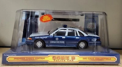 Code 3 Georgia State Trooper Police Car State Patrol 1:24 Scale Die Cast - Image 1 of 4