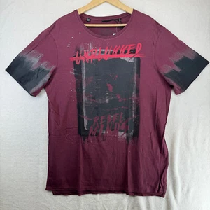 Buffalo David Bitton Men's Size 2XL Acid Washed Graphic Crew-Neck T-Shirt - Picture 1 of 10