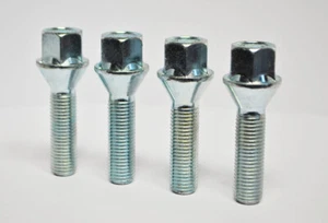 M12 x 1,5, 45 mm rosca extendida, pernos de rueda de aleación de asiento cónico. Juego de 4 - Imagen 1 de 1
