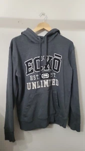 Ecko Unltd Unlimited Stitched Y2K Hoodie Vintage Patchwork Logo Large - Picture 1 of 7