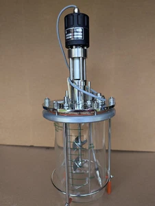 Chemglass 2L Glass Bioreactor with Applicon Motor - Picture 1 of 14