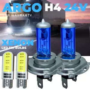 24v H4 Xenon White Headlight Halogen Truck HGV Hella Lorry Led Side light Bulbs - Picture 1 of 17