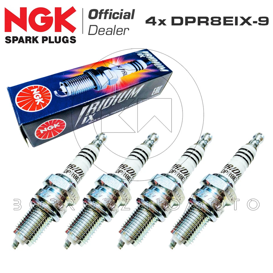 4 CANDLE NGK IRIDIUM DPR8EIX-9 TRIUMPH DAYTONA 1200 1993 > 2000 - Image 1 of 2