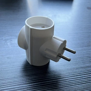 Doppelstecker Mehrfachstecker Steckdose Steckdosenadapter EU Stecker Anschluss - Bild 1 von 4