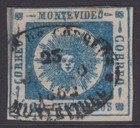 URUGUAY, 1859 - SUN ISSUE -  Sc #16 - USED - REPAIRED