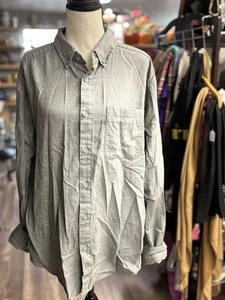 Patagonia Organic Cotton Button-Up Shirt Gray Size L 🌿 - Picture 1 of 4