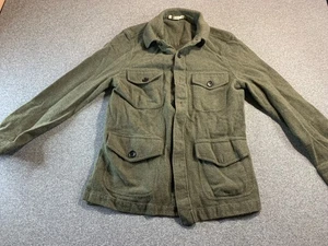 Suitsupply Field Jacket Men's 54 Olive Green Wool Blend Button Front Military - Picture 1 of 10
