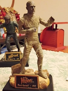 UNIVERSAL STUDIOS MONSTERS THE MUMMY POLYSTONE STATUE SIDESHOW BORIS KARLOFF - Picture 1 of 21