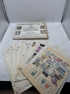 US Stamp Collection- A Lot Of Unused Stamps 200+ On Vintage Stock Pages READ - Picture 1 of 24