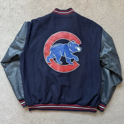 Vintage Chicago CUBS Jacket Jeff Hamilton Reversible Varsity coat MLB - Image 1 of 4