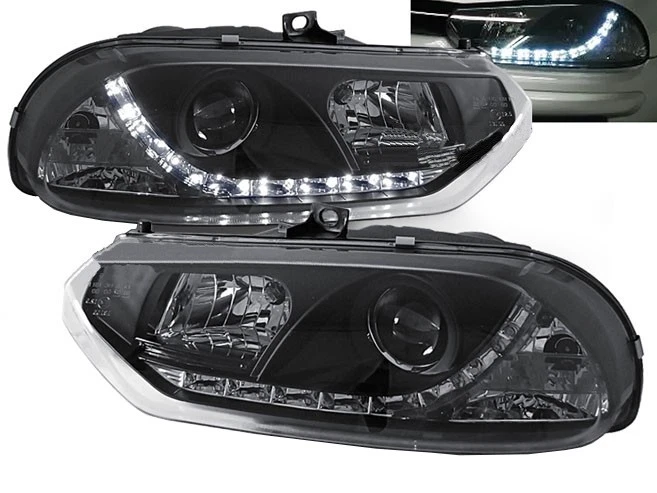 headlights for ALFA ROMEO 156 1997 1998 1999 2000 2001-2003 daylight black LHD - Image 1 of 1