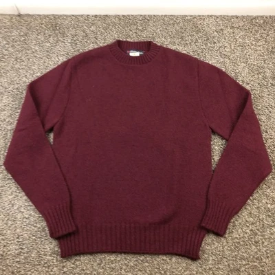 NWT Vintage Manhattan Sweater Shetland Wool Pullover Burgundy Red Mens Medium - Image 1 of 4