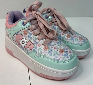 Heelys Pop HE501474P White Green Purple Floral Skate Shoes Sneakers Kids Size 12 - Picture 1 of 8