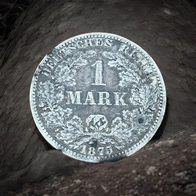 GERMANY 1875 A 1 MARK SILVER VERY NICE CONDITION G - Image 1 of 3