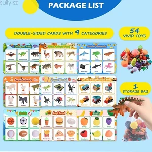 54 pz Assortimento Giocattoli Per Bambini Montessori Attività Prescolari Fattoria Natale - Foto 1 di 11