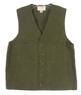 Filson 10059 Dark Green Moleskin Vest Size 40 - Image 1 of 4