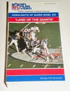 NFL FILMS VIDEO (VHS) ~ Highlights of SUPER BOWL XXI "Land of The Giants" - Picture 1 of 4