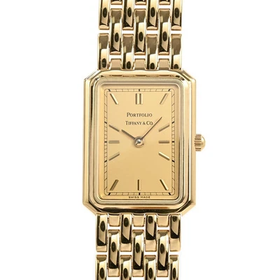 TIFFANY Portfolio portfolio Yellow Ladies Used Watch #111026 - image 1 of 4