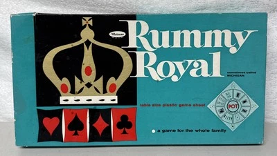 Vintage Whitman RUMMY ROYAL GAME 1962 Table Sized Game Sheet Mat 4713 Michigan  - Image 1 of 3