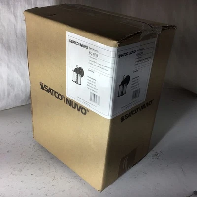 Satco Nuvo 1-Light Textured Black Cube Wall Lantern 60-638 - Image 1 of 4