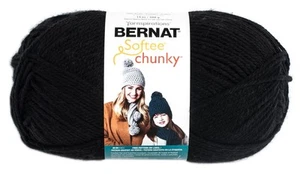 Bernat Softee Chunky Big Ball Yarn - Solids-Black - Picture 1 of 1