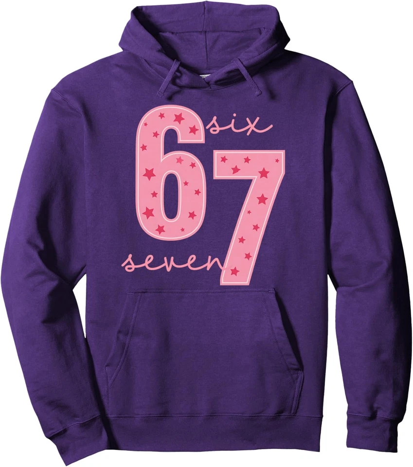 Meme Design Funny 67 Six Seven Design Meme Funny Unisex Sudadera con Capucha Foto 1 de 1
