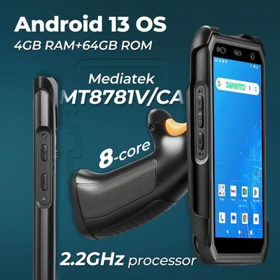 Escáner de código de barras Android 13 con empuñadura de pistola, escáner de código de barras 1D/2D/QR Foto 1 de 4