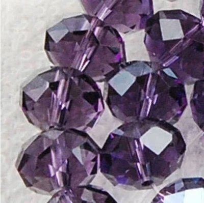 Wholesale Crystal loose charm glass beads jewelry dark purple 4*6mm 240 pcs - Image 1 of 4