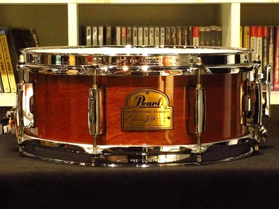 Малый барабан Pearl OH1350 Omar Hakim фирменный 13 x 5 дюймов красное дерево Япония - Изображение 1 из 4