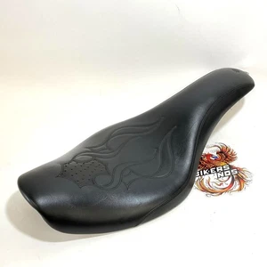 ¡BONITO! Harley Dyna Exotics Seat Warrior 1996-2003 genuina con avestruz 52632-03 - Imagen 1 de 7