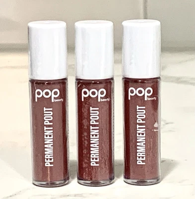 Lot of 3 - POP Beauty Permanent Pout - Racy Rose - travel size sealed (#xn3) - Image 1 of 2