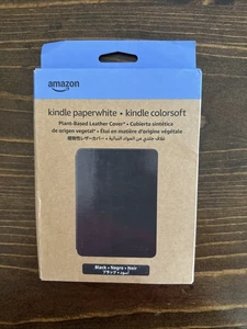 *Amazon Kindle Paperwhite / Colorsoft 2024 pflanzliche Lederhülle - Schwarz* - Bild 1 von 1