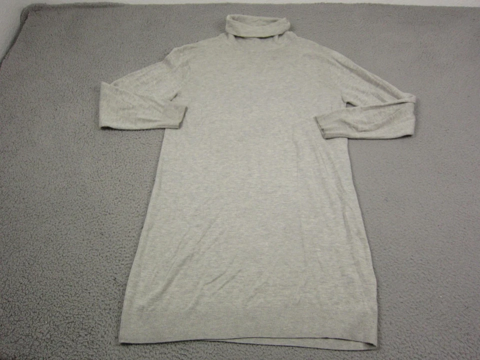 Aritzia Sweater Dress Large Gray Wool Linen Turtleneck Long Sleeve 90s Babaton - Image 1 of 4