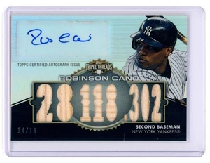 2013 Topps Triple Threads Robinson Cano Game Used Bat Autograph Auto /18 - Picture 1 of 2