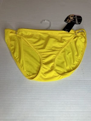 NUEVO CON ETIQUETAS XL/9 Vassarette Doble Cuerda Bikini Seda Brezo Bragas Amarillo Brillante Foto 1 de 4