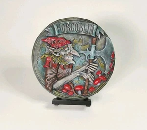 2008 Wychwood Brauerei Hobgoblin 9" rund Harz Bar Schild Wandrelief braun Ale - Bild 1 von 8