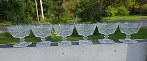 6er Set Vintage Imperial Cape Cod Sherbert Gläser Eisglas klar - Bild 1 von 7