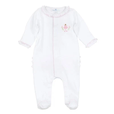 Новый с Ярлыками Twinkle пальцы балерины Пима хлопок Footie 3 месяцев магнолия Baby девочек 3M - Изображение 1 из 3