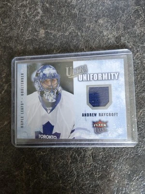 2008-09 Fleer Ultra Uniformity Jersey Andrew Raycroft Card# UA-AR - Image 1 of 2
