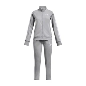 BRAND NEW Under Armour Girls KNIT Track Suit Jacket Outfit Set GRAY Youth Large - Picture 1 of 3
