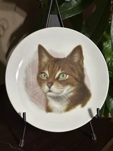 Schumann Arzberg Vintage Germany Golden Crown E & R Cat Plate Bavaria 7,5" - Bild 1 von 4