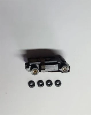 Neumáticos de coche ranura Aurora Tjet Thunderjet AFX 24,353 silicona negros extra firmes C3 Foto 1 de 2
