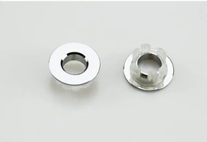 Bathroom Overflow Covers - Basin, Sink Brass In Chrome Replacement Lavatory Hole - Picture 1 of 5