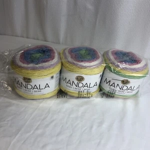 Lion Brand Mandala Baby Yarn Lot of 3 Neverland #213 100% Acrylic Multi color - Picture 1 of 7