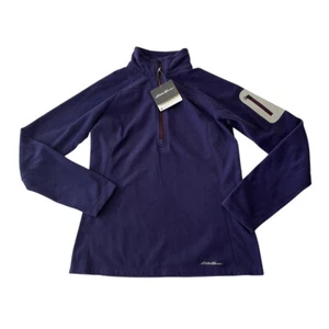 Womens Eddie Bauer Small Petite Purple Fleece 1/4 Zip Cloud Layer First Ascent - Picture 1 of 8