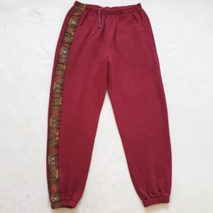 MISTRAL Vintage retro 90s Mens Track Pants with laces Aztec Logo tape Red Size L - Imagen 1 de 5
