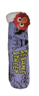 Sesame Street Elmo Sherpa Lined Non-Slip Women's Purple Slipper Socks - One Size - Image 1 of 4