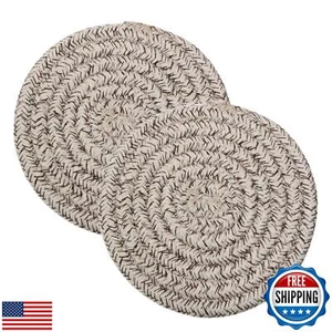PPhtony Round Drink Coasters Cotton Woven Absorbent Bar Coasters Housewarming - Picture 1 of 5